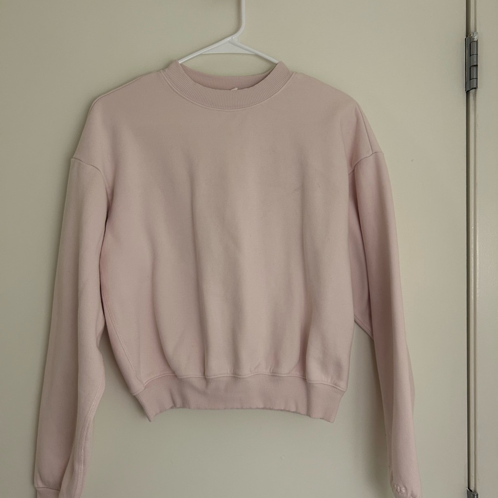 SKIMS Light Pink Crew Neck Sweater